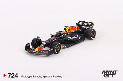 Mini GT #724 - Oracle Red Bull Racing RB19 #1  Max Verstappen  2023 F1  2023 Bahrain GP Winner | 1:64