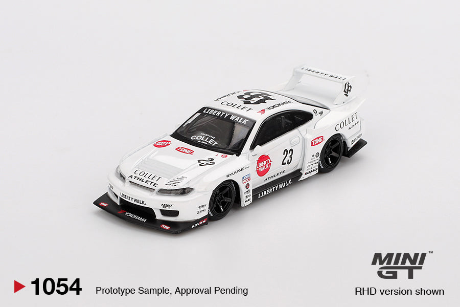 Mini GT #1054 - Nissan Silvia S15 LB-Super Silhouette Athlete, white | 1:64