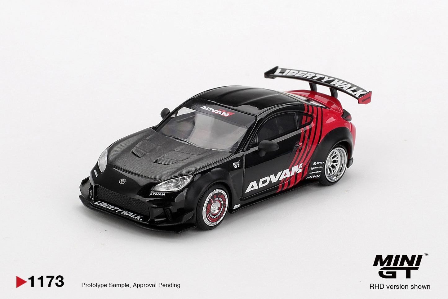 Mini GT #1173 - Toyota GR86 LB★Nation, Advan | 1:64