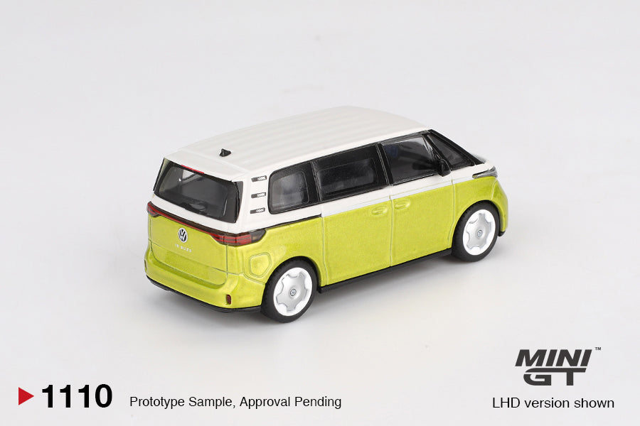 Mini GT #1110 - Volkswagen ID.Buzz Candy, White/ Pomelo Yellow | 1:64