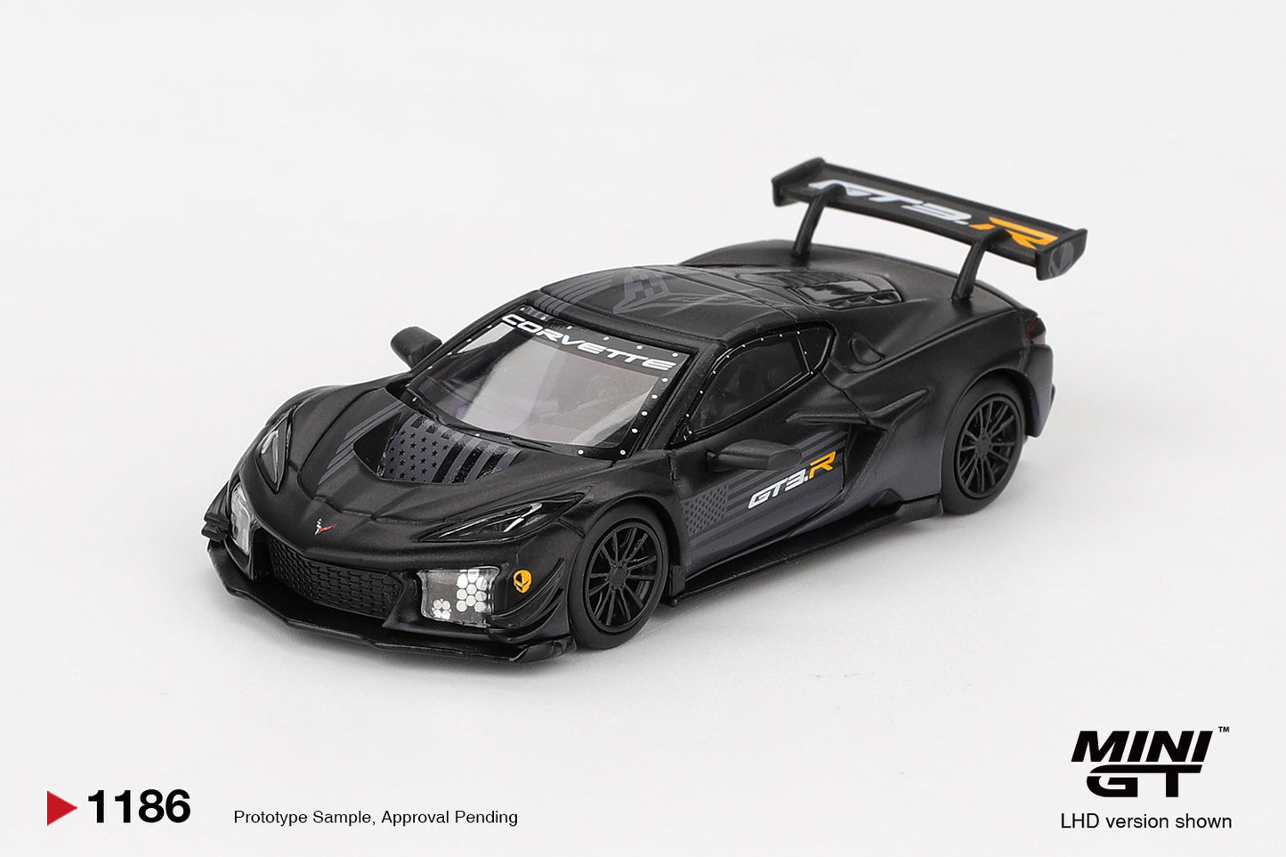 Mini GT #1186 - Chevrolet Corvette Z06 GT3.R Road America, Test car | 1:64