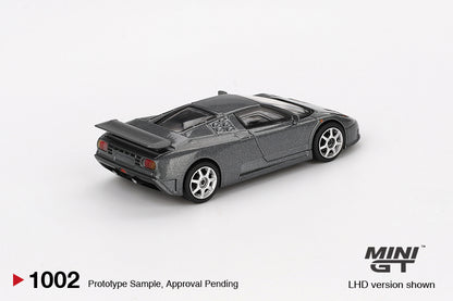 Mini GT #1002 - Bugatti EB110 Super Sport, grigio scuro | 1:64