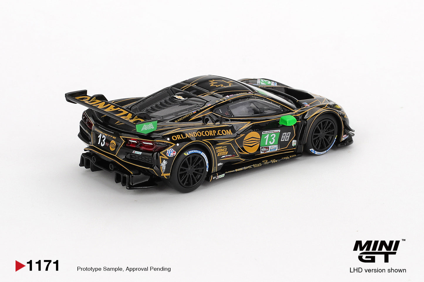 Mini GT #1171 - Chevrolet Corvette Z06 GT3.R #13 AWA 2025 IMSA Daytona 24 Hrs | 1:64