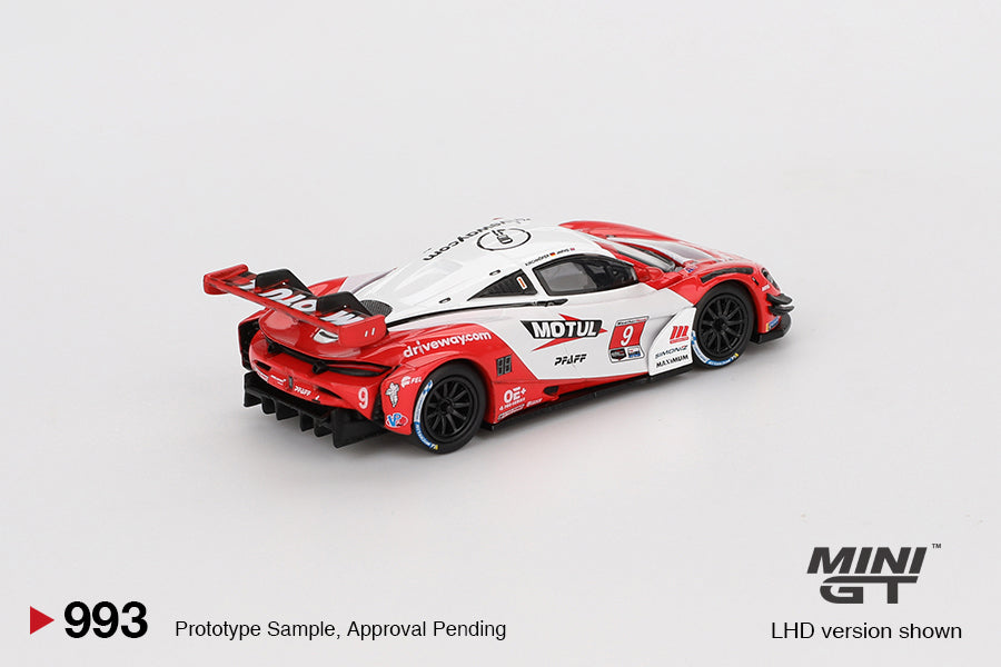 Mini GT #993 - McLaren 720S GT3 EVO *Pfaff* Motorsports Laguna Seca, white/red | 1:64