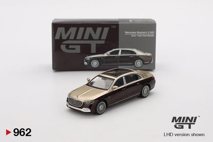 Mini GT #962 - Mercedes-Maybach S680, gold/rot | 1:64