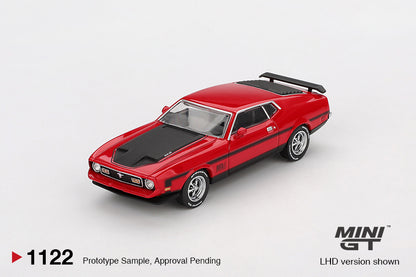 Mini GT #1122 - Ford Mustang Mach 1 Race, red | 1:64