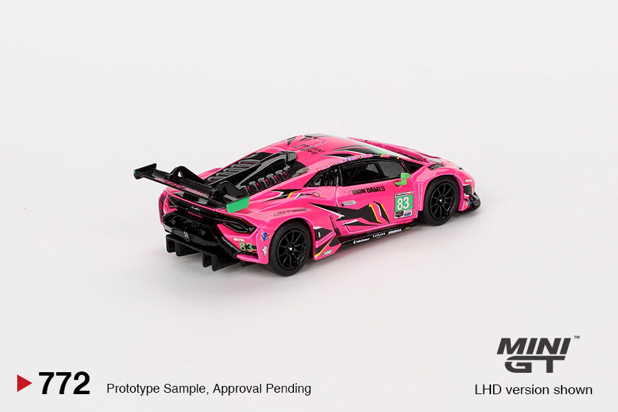 Mini GT #772 - Lamborghini Huracán GT3 EVO2 #83 Iron Dames 2023 IMSA Daytona 24 Hrs | 1:64