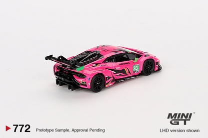 Mini GT #772 - Lamborghini Huracán GT3 EVO2 #83 Iron Dames 2023 IMSA Daytona 24 Hrs | 1:64
