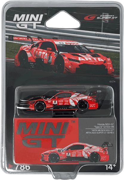 Mini GT #786 - Honda NSX-GT Type S GT500 #8 *ARTA MUGEN NSX-GT* ARTA SUPER GT Series, rot/weiß/schwarz | 1:64