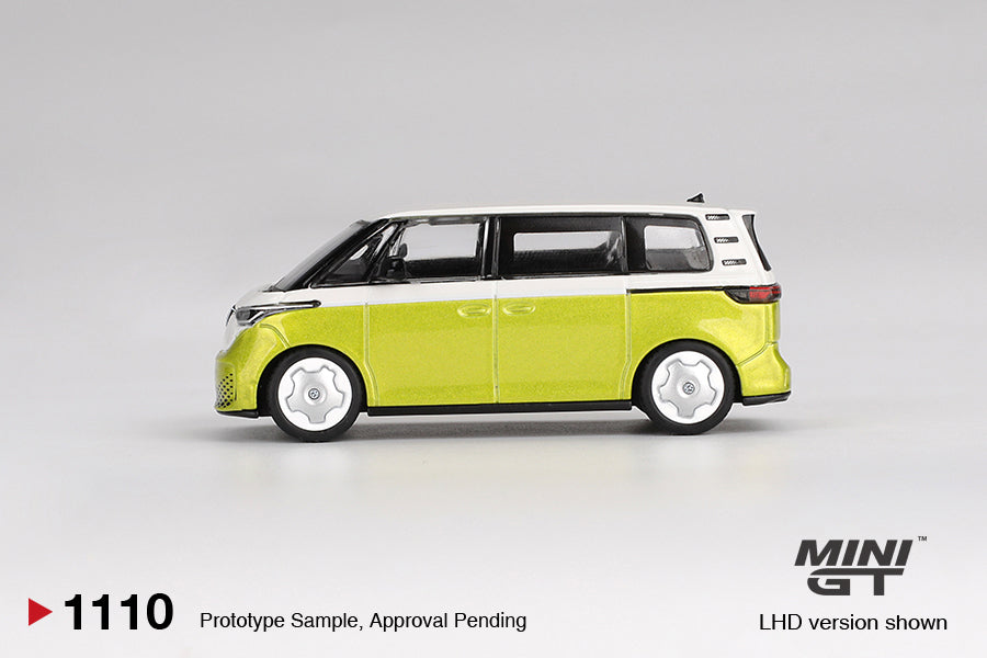 Mini GT #1110 - Volkswagen ID.Buzz Candy, White/ Pomelo Yellow | 1:64