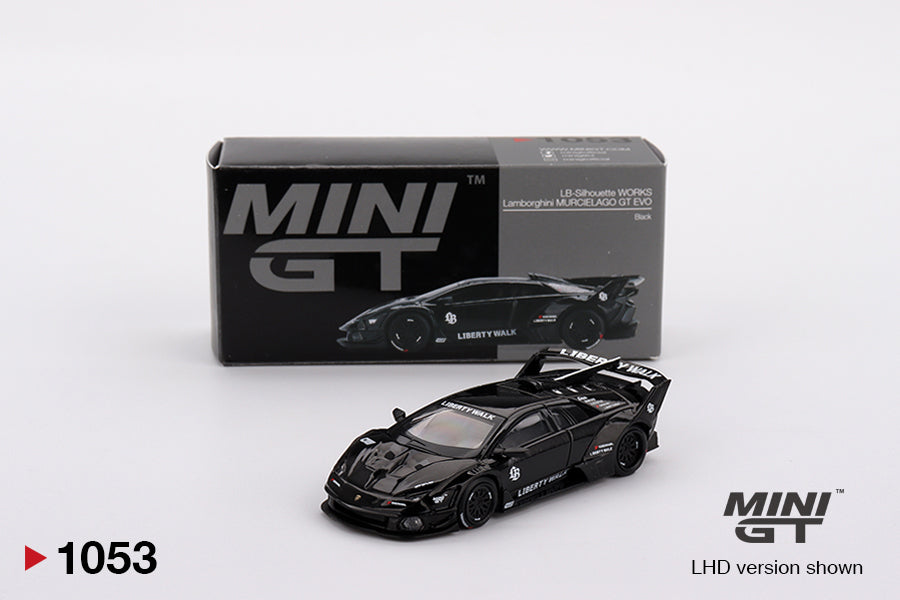 Mini GT #1053 - Lamborghini Murcielago GT EVO LB-Silhoutte, black | 1:64