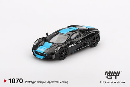 Mini GT #1070 - 2010 Jaguar C-X75, black/blue | 1:64
