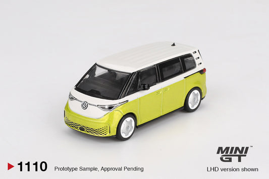 Mini GT #1110 - Volkswagen ID.Buzz Candy, White/ Pomelo Yellow | 1:64