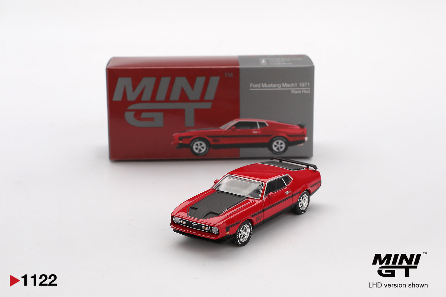 Mini GT #1122 - Ford Mustang Mach 1 Race, red | 1:64