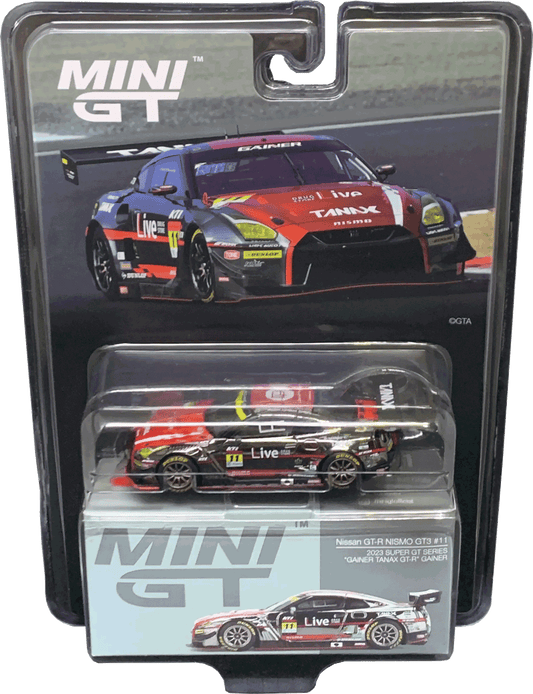 Mini GT #861 - Nissan GT-R NISMO GT3 #11 "GAINER TANAX GT-R" GAINER 2023 SUPER GT SERIES | 1:64