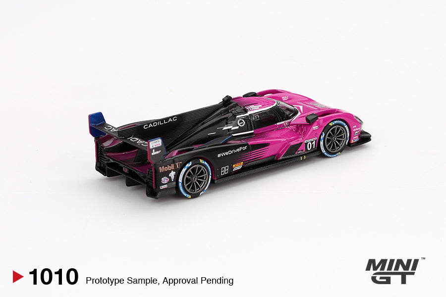 Mini GT #1010 - Cadillac V-Series.R #01 Cadillac Racing Petit Le Mans, pink/black | 1:64