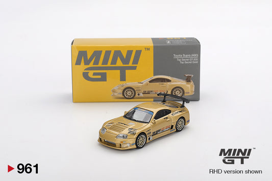 Mini GT #961 - Totota Supra MK4 (A80) Top Secret GT-300, gold | 1:64