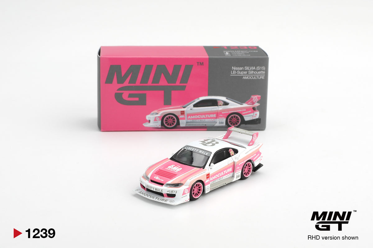Mini GT #1239 - Nissan SILVIA (S15) LB-Super Silhouette AMOCULTURE | 1:64