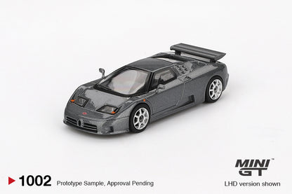 Mini GT #1002 - Bugatti EB110 Super Sport, grigio scuro | 1:64