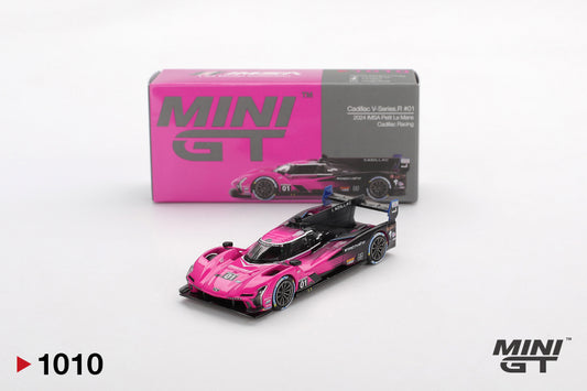 Mini GT #1010 - Cadillac V-Series.R #01 Cadillac Racing Petit Le Mans, pink/black | 1:64