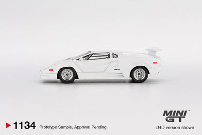 Mini GT #1134 - Lamborghini Countach 25th Anniversary, White | 1:64