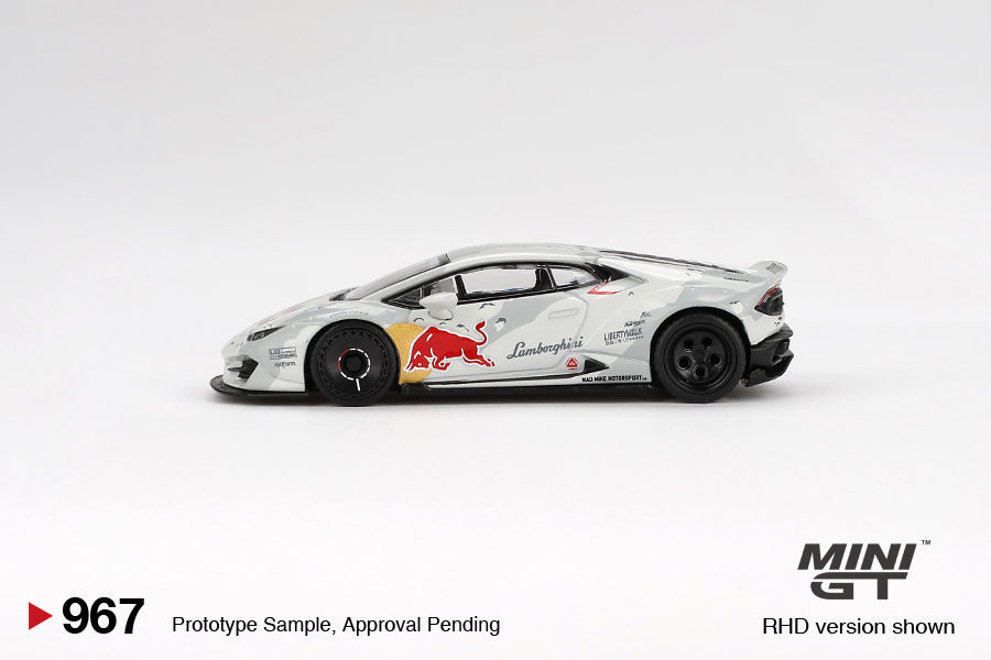 Mini GT #967 - Lamborghini Huracan LB-Works Ver.2 Mad Mike Nimbul, silver | 1:64