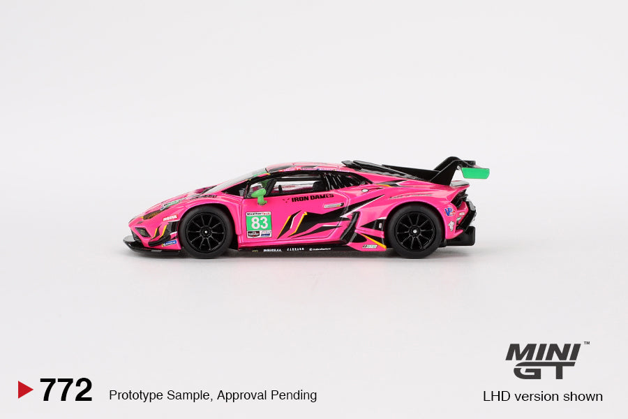Mini GT #772 - Lamborghini Huracán GT3 EVO2 #83 Iron Dames 2023 IMSA Daytona 24 Hrs | 1:64