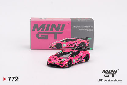 Mini GT #772 - Lamborghini Huracán GT3 EVO2 #83 Iron Dames 2023 IMSA Daytona 24 Hrs | 1:64