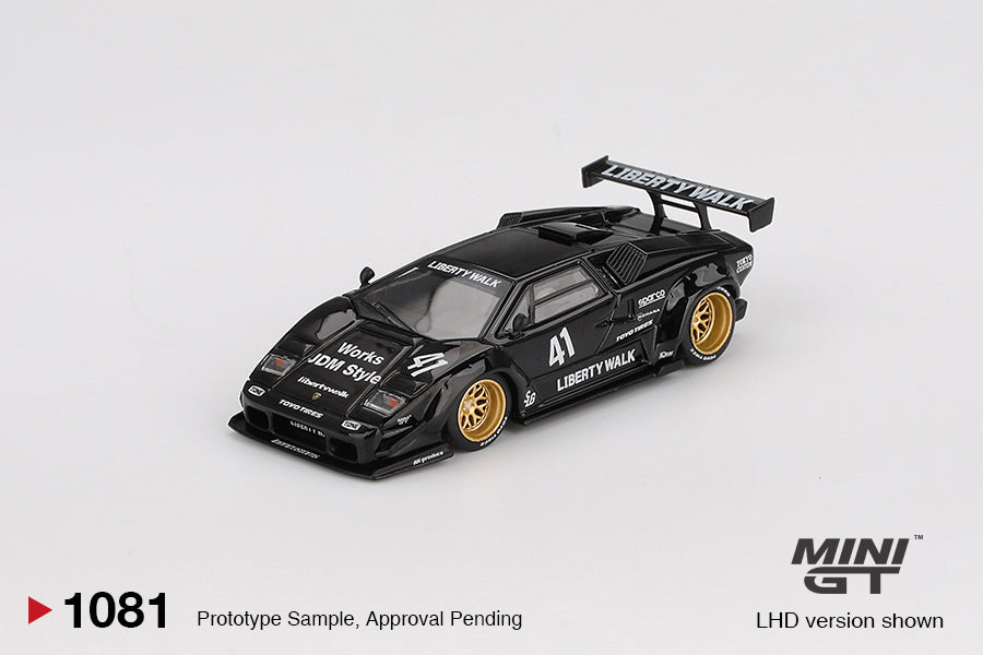 Mini GT #1081 - Lamborghini Countach LB-Works, black | 1:64