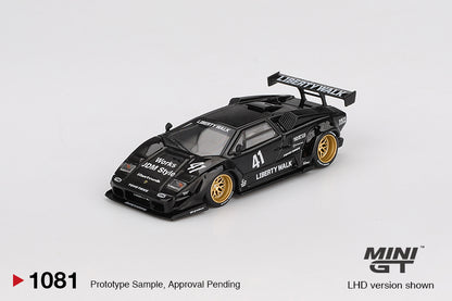 Mini GT #1081 - Lamborghini Countach LB-Works, black | 1:64