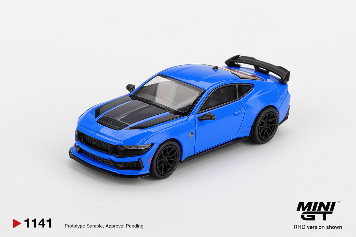 Mini GT #1141 - Ford Mustang Dark Horse 2024, Grabber Blue | 1:64