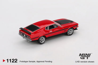 Mini GT #1122 - Ford Mustang Mach 1 Race, red | 1:64