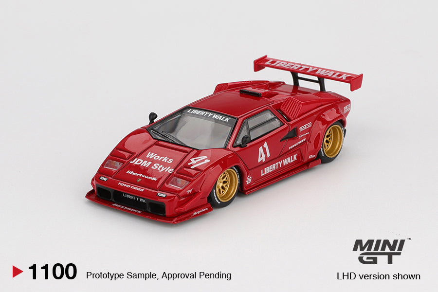 Mini GT #1100 - Lamborghini Countach LB-WORKS, Red | 1:64
