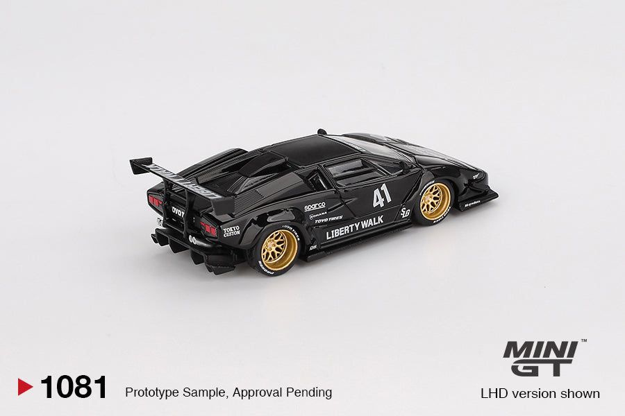 Mini GT #1081 - Lamborghini Countach LB-Works, black | 1:64