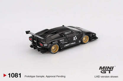 Mini GT #1081 - Lamborghini Countach LB-Works, black | 1:64