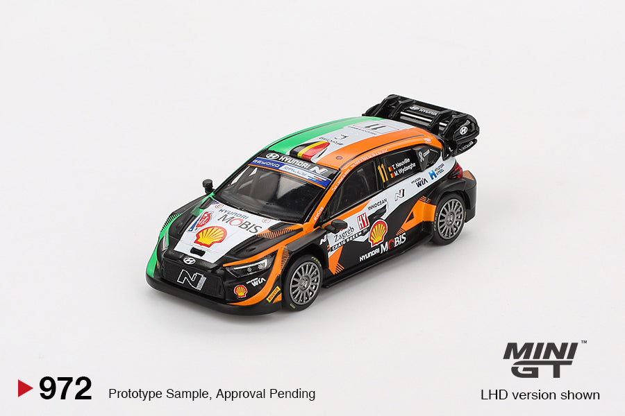 Mini GT #972 - Hyundai i20 N Rally1 #11 2023 Rally Croatia Power Stage Winner | 1:64