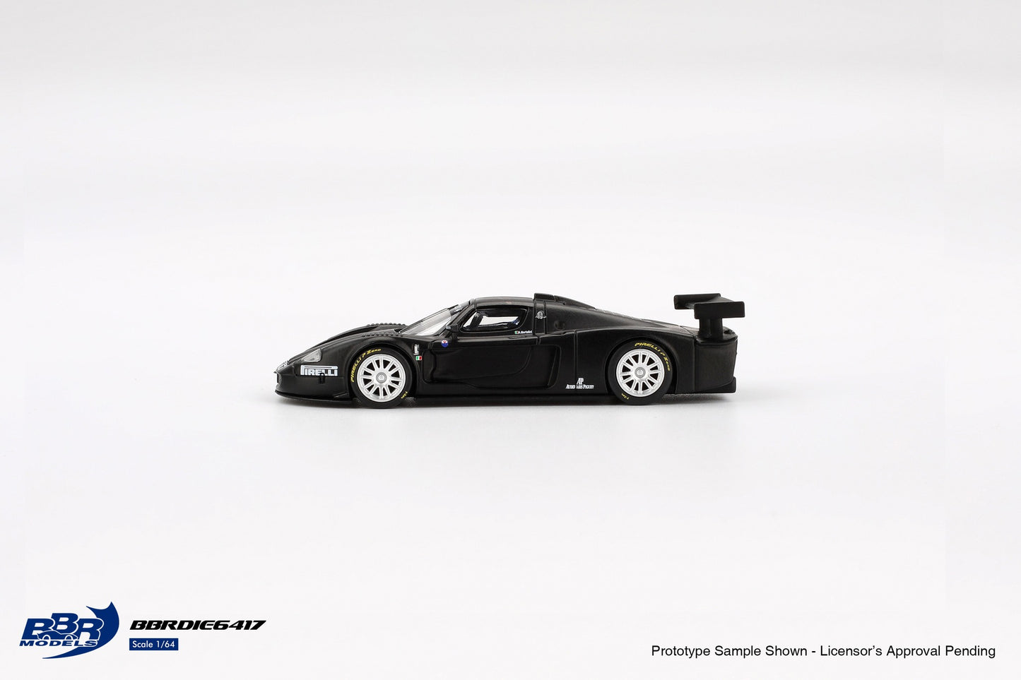 BBR Models - Mini GT: Maserati MC12 Competitizone Test Fiorano, black | 1:64