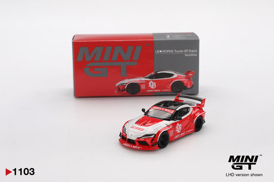 Mini GT #1103 - LB★WORKS Toyota GR Supra, Red | 1:64