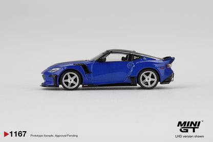 Mini GT #1167 - Nissan Z VeilSide FFZ400, Seiran Blue | 1:64