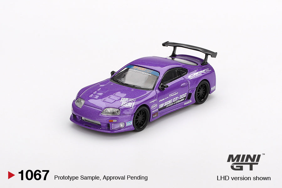 Mini GT #1067 - Toyota Supra MK4 (A80) Top Secret GT-300, purple | 1:64