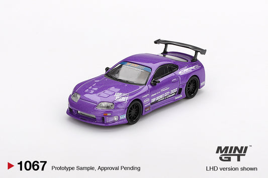 Mini GT #1067 - Toyota Supra MK4 (A80) Top Secret GT-300, purple | 1:64