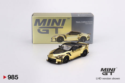 Mini GT #985 - Nissan Z VeilSide FFZ400, Gold Chrome | 1:64