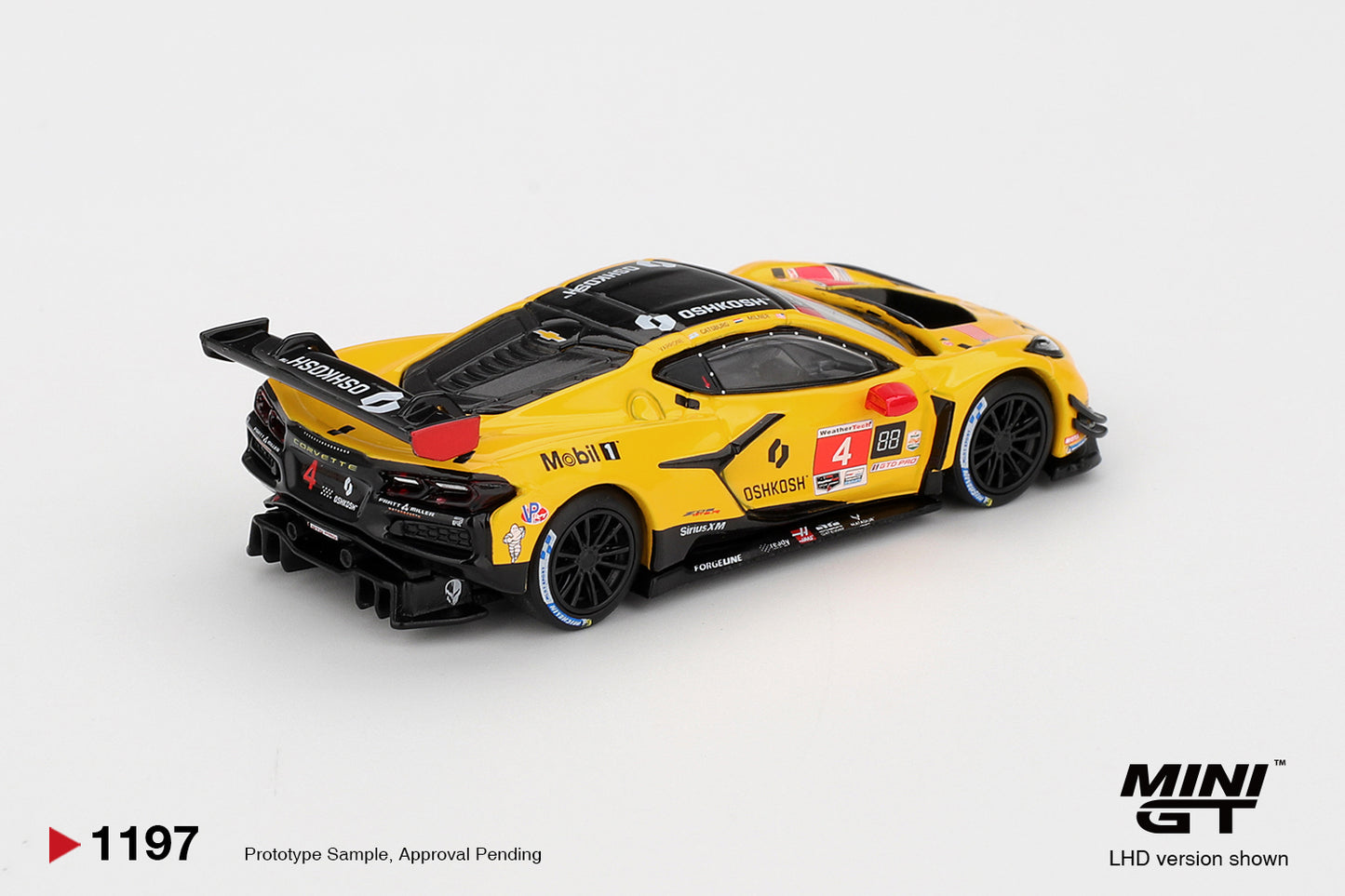Mini GT #1197 - Chevrolet Corvette Z06 GT3.R #4 Corvette Racing by Pratt Miller Motorsports 2025 IMSA Daytona 24 Hrs | 1:64