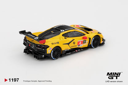 Mini GT #1197 - Chevrolet Corvette Z06 GT3.R #4 Corvette Racing by Pratt Miller Motorsports 2025 IMSA Daytona 24 Hrs | 1:64