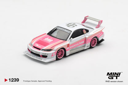Mini GT #1239 - Nissan SILVIA (S15) LB-Super Silhouette AMOCULTURE | 1:64