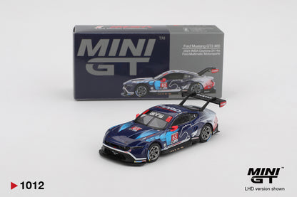 Mini GT #1012 - Ford Mustang GT3 #65 Ford Multimatic Motorsports 2024 IMSA Daytona 24 Hrs | 1:64