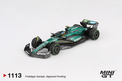 Mini GT #1113 - Aston Martin AMR24 #14 Fernando Alonso Canadian GP 2024 | 1:64