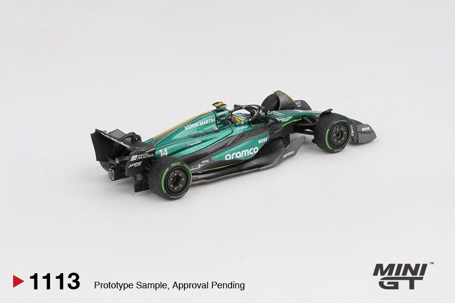 Mini GT #1113 - Aston Martin AMR24 #14 Fernando Alonso Canadian GP 2024 | 1:64