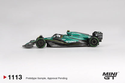 Mini GT #1113 - Aston Martin AMR24 #14 Fernando Alonso Canadian GP 2024 | 1:64