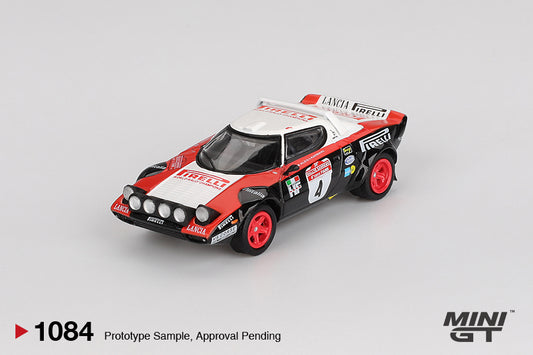 Mini GT #1084 - Lancia Stratos HF #4 1978 Rally Sanremo Winner | 1:64